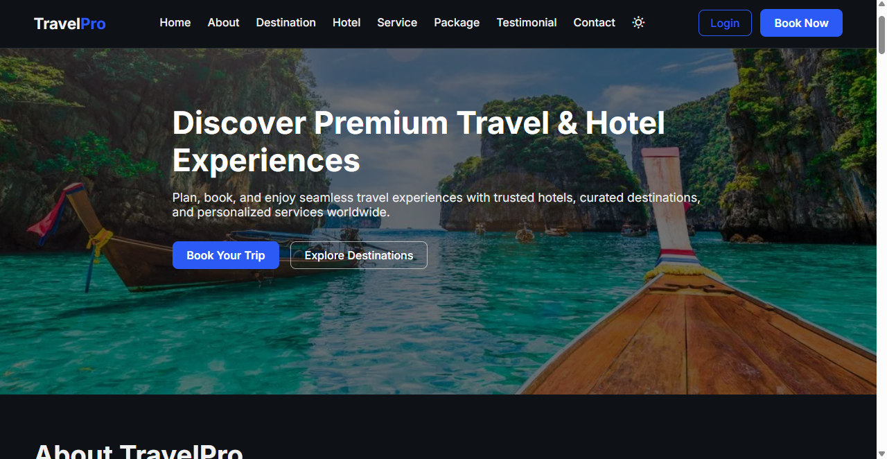 Travel Booking Website